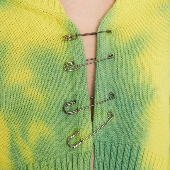 Danielle Guizio Tie Dye Knit Safety Pin Sweater - Picture 2 of 5
